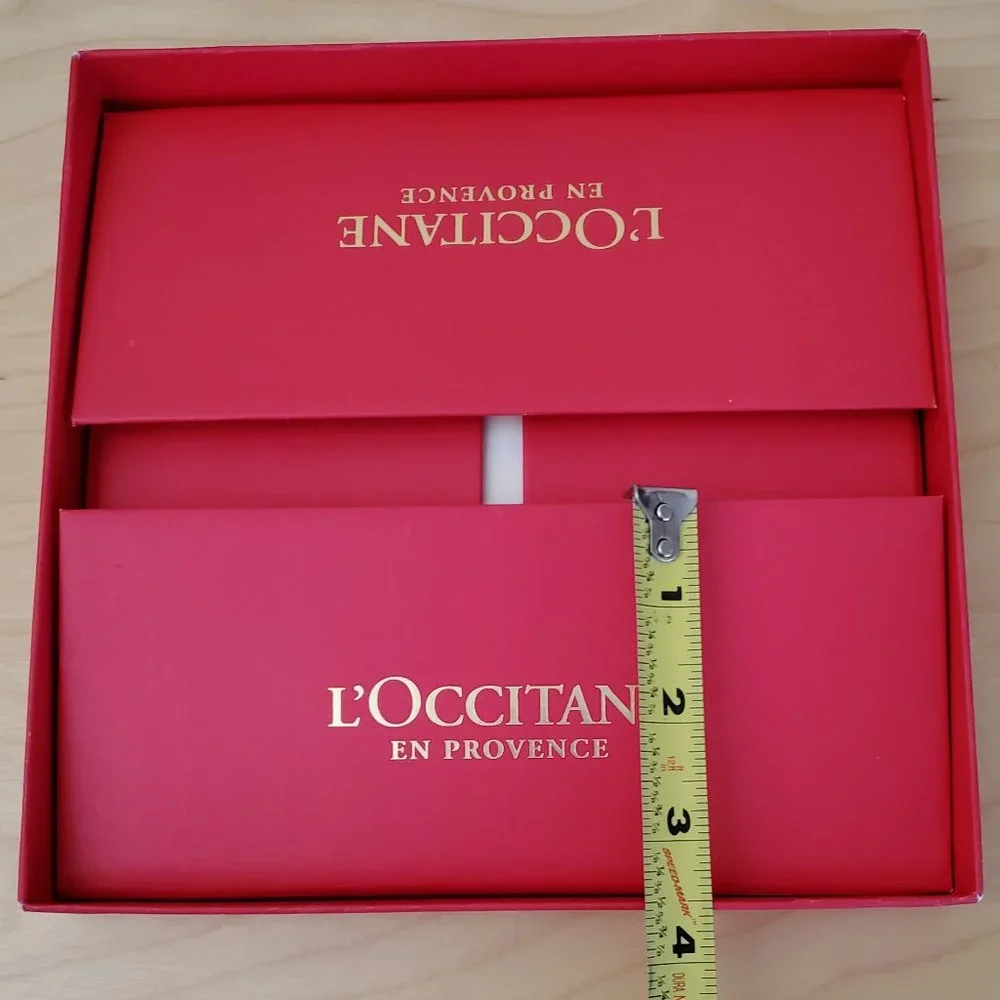 2019 Red Loccitane Gift Box Empty + 10 Gift Wrap Tissue Paper